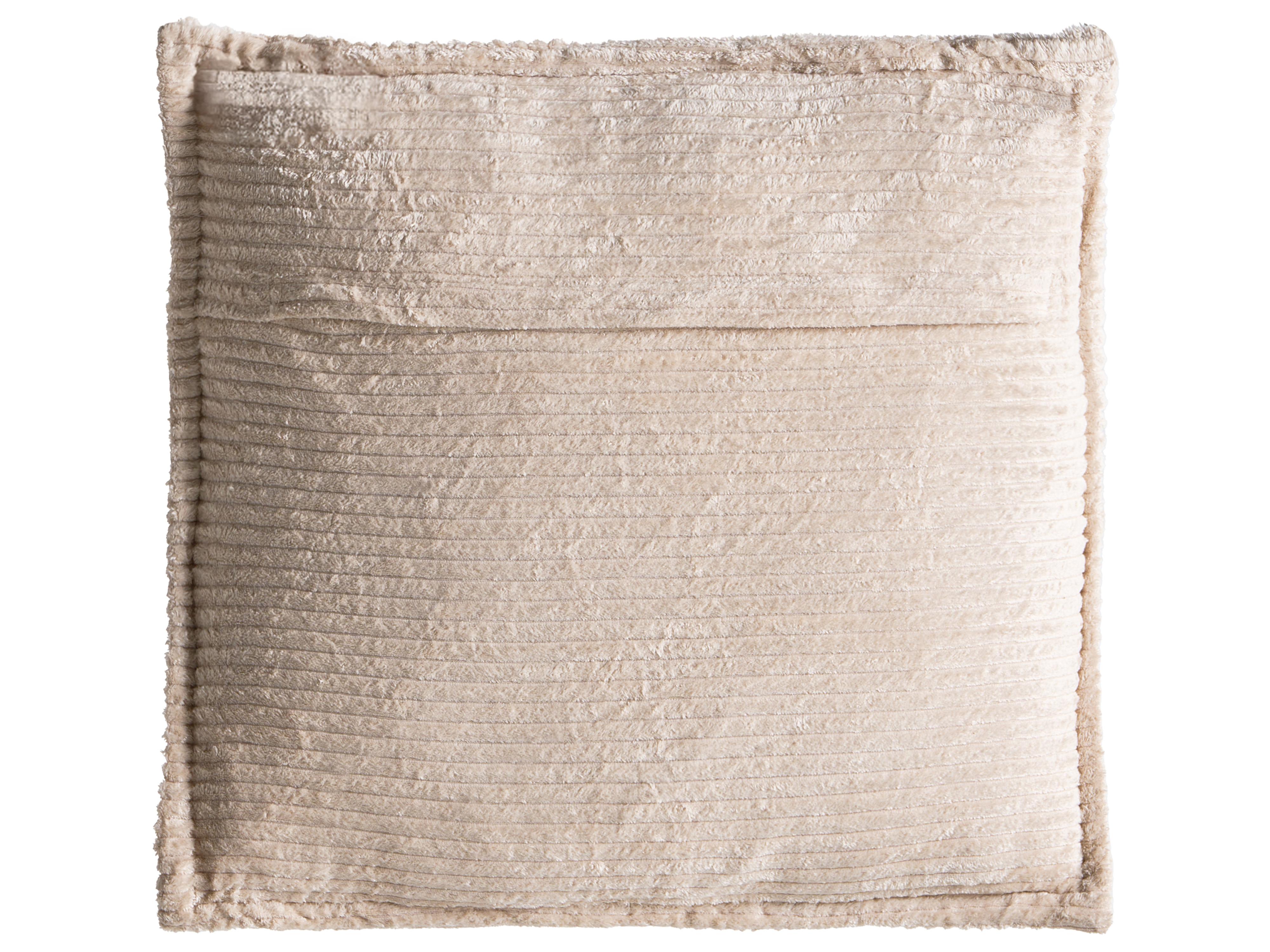 Set van 2 sierkussens MARANTA Corduroy 30 x 30 cm 45 x 45 cm Lichtbeige effen
