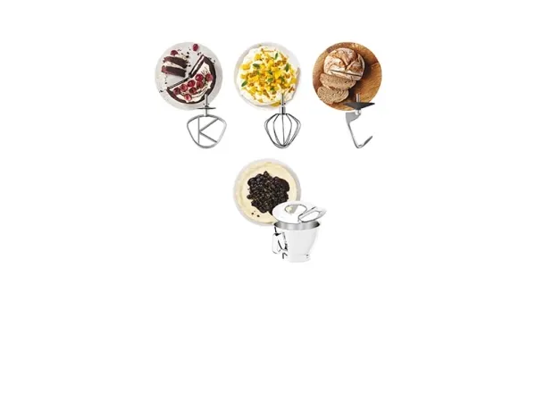 Kenwood Titanium Chef Baker XL KVL65.001WH - Køkkenmaskine - 1200 W - hvid/champagnecreme