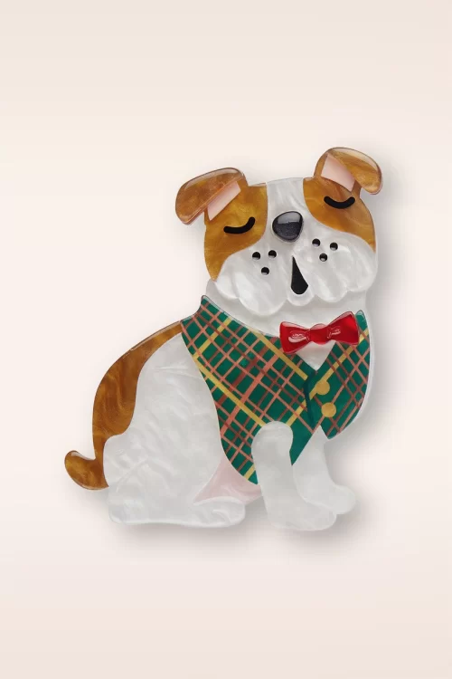 Erstwilder Barney the British Bulldog broche