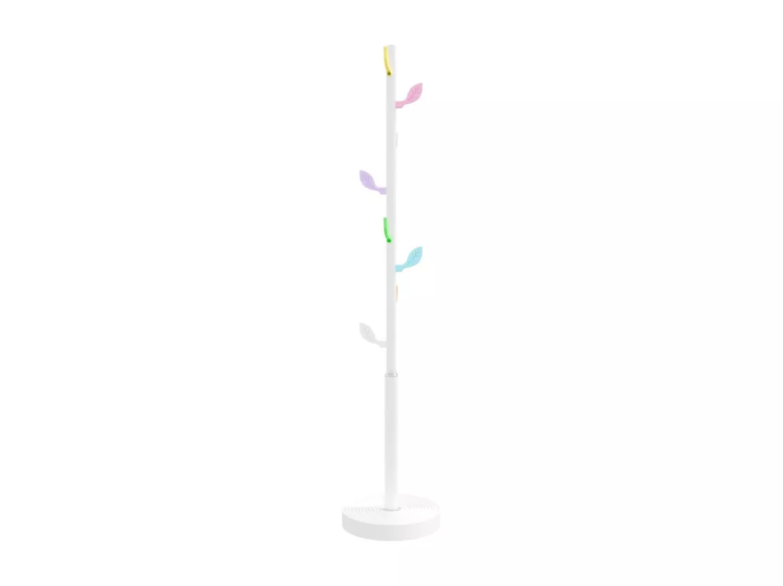 Porte-manteau blanc 172 cm fer enduit de poudre