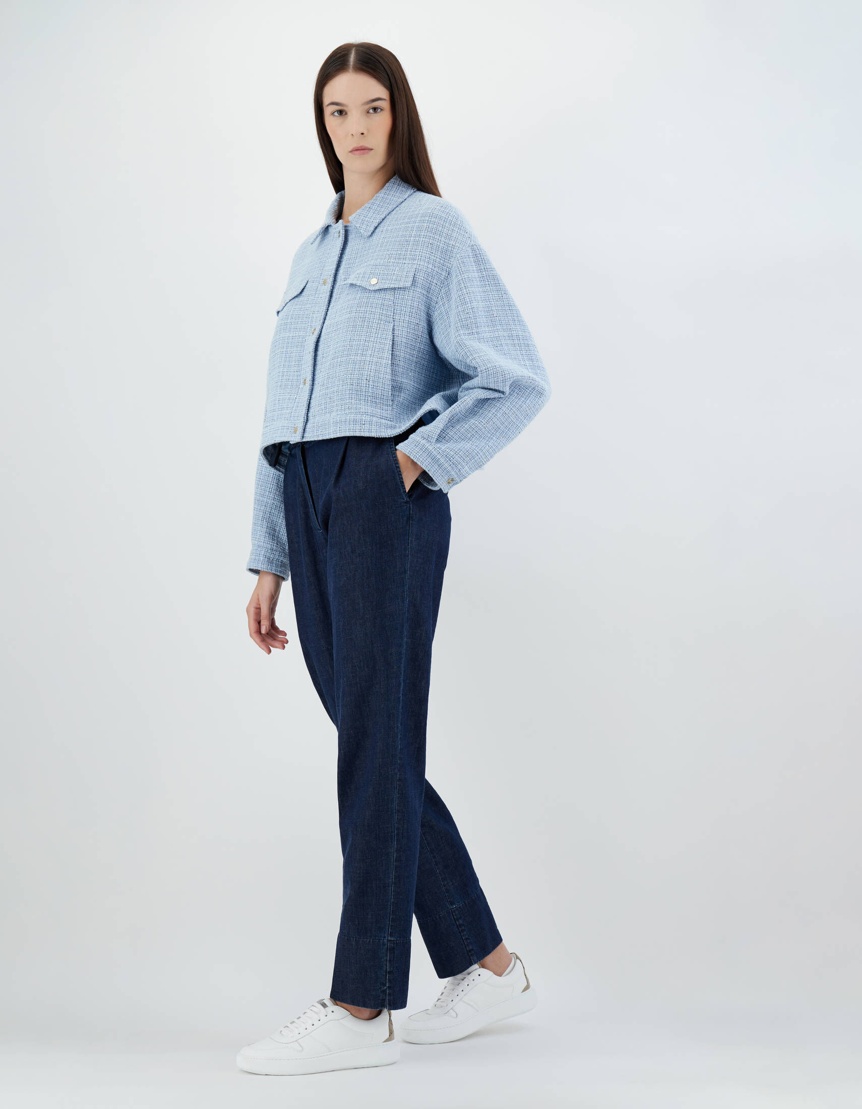 Herno| Damen Jacke mit Pailletten Boxy Fit