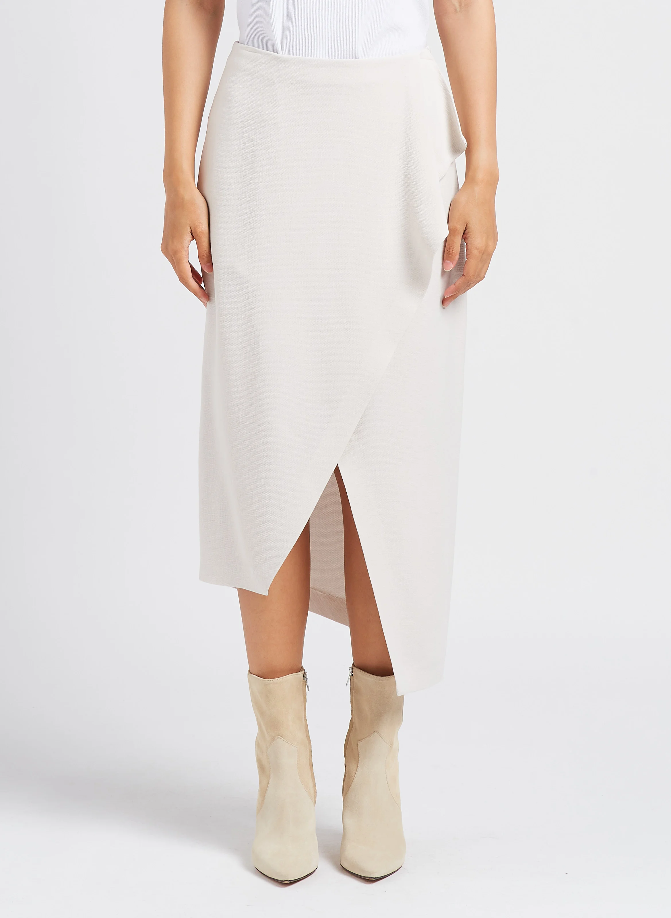 JELENA - Jupe longue asymétrique| Beige