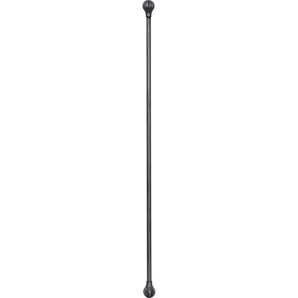 Kit tringle extensible et embout en métal et aluminium gris noir 210-380cm
