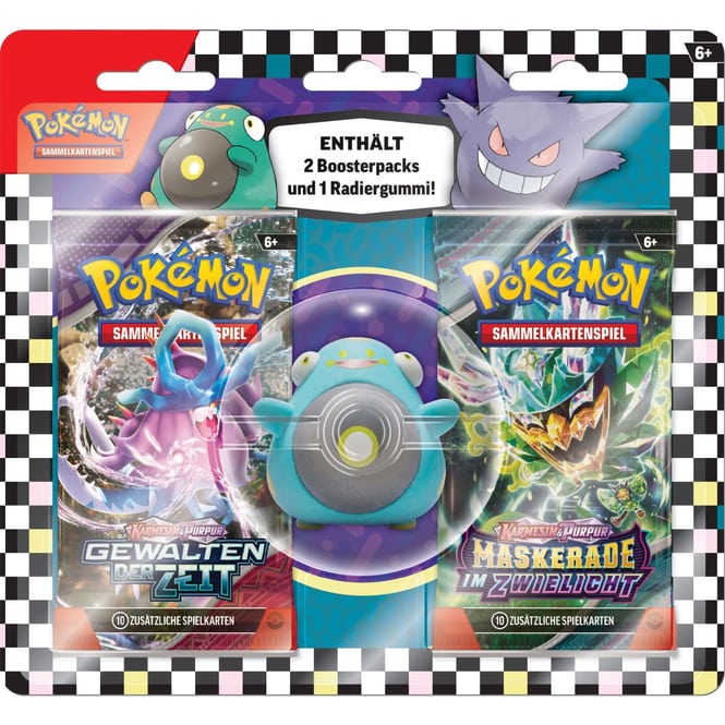 Pokémon - Back to School - Radiergummi + Boosterpacks - 1 Stück