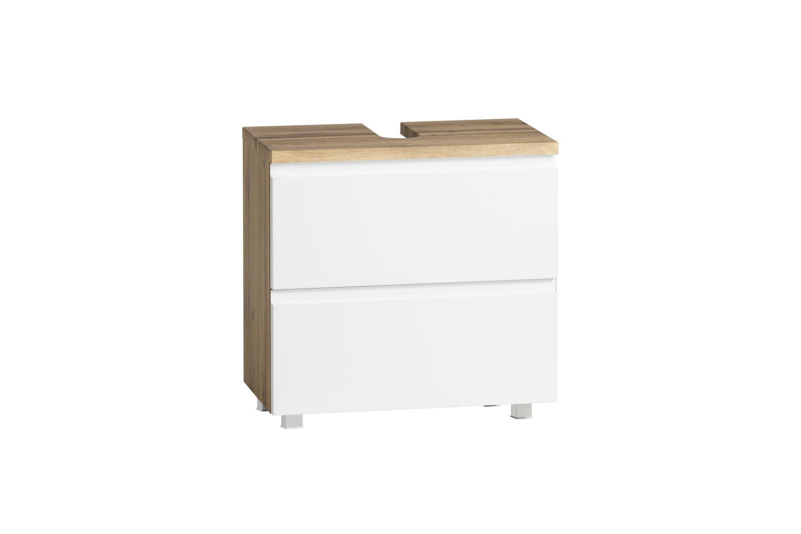 Unterbeckenschrank - Wotaneiche - weiß matt - 60 cm