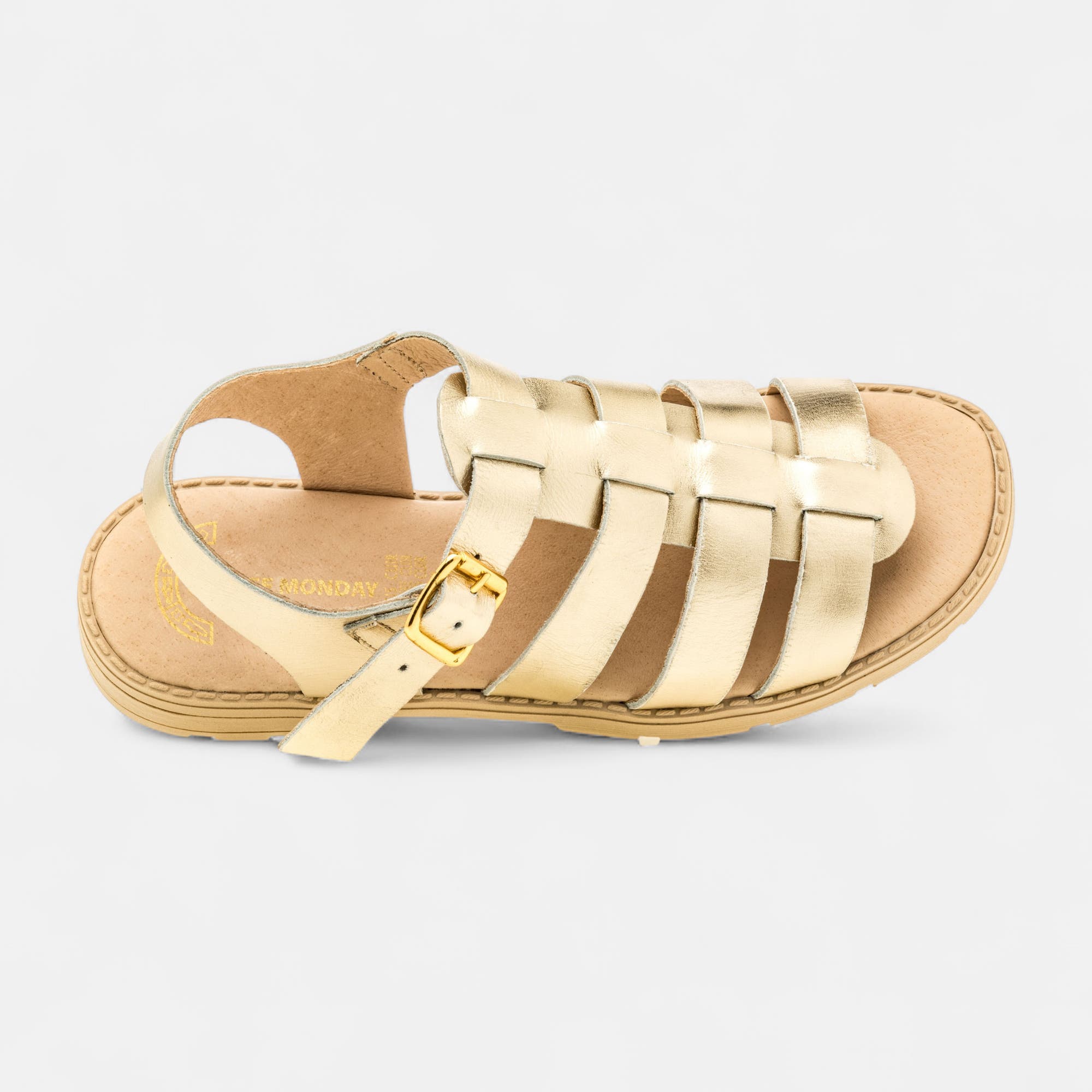 Sandales Femme en cuir or