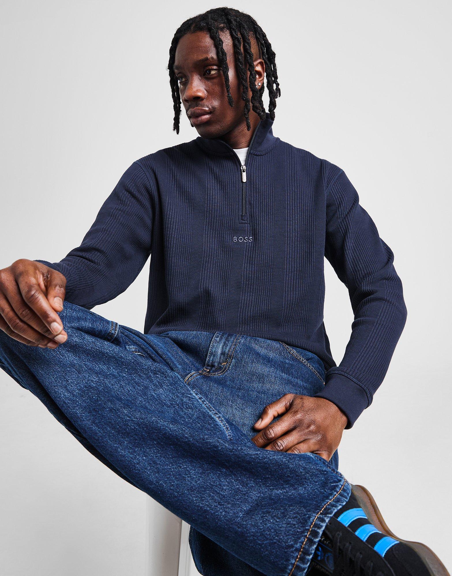 BOSS Haut 1/4 Zip Structure