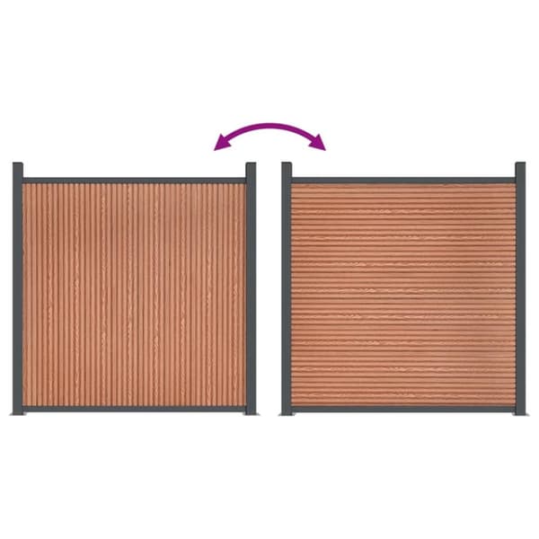 vidaXL Gjerdepanel brun 699x186 cm WPC