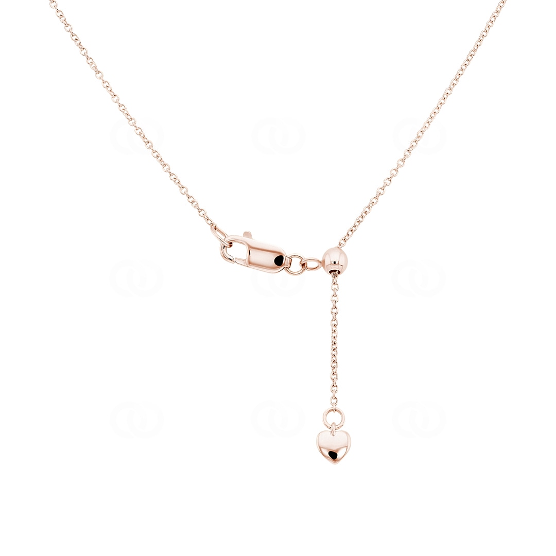 Collier 750/18 K Roségold mit Diamanten 0.50 ct H/si