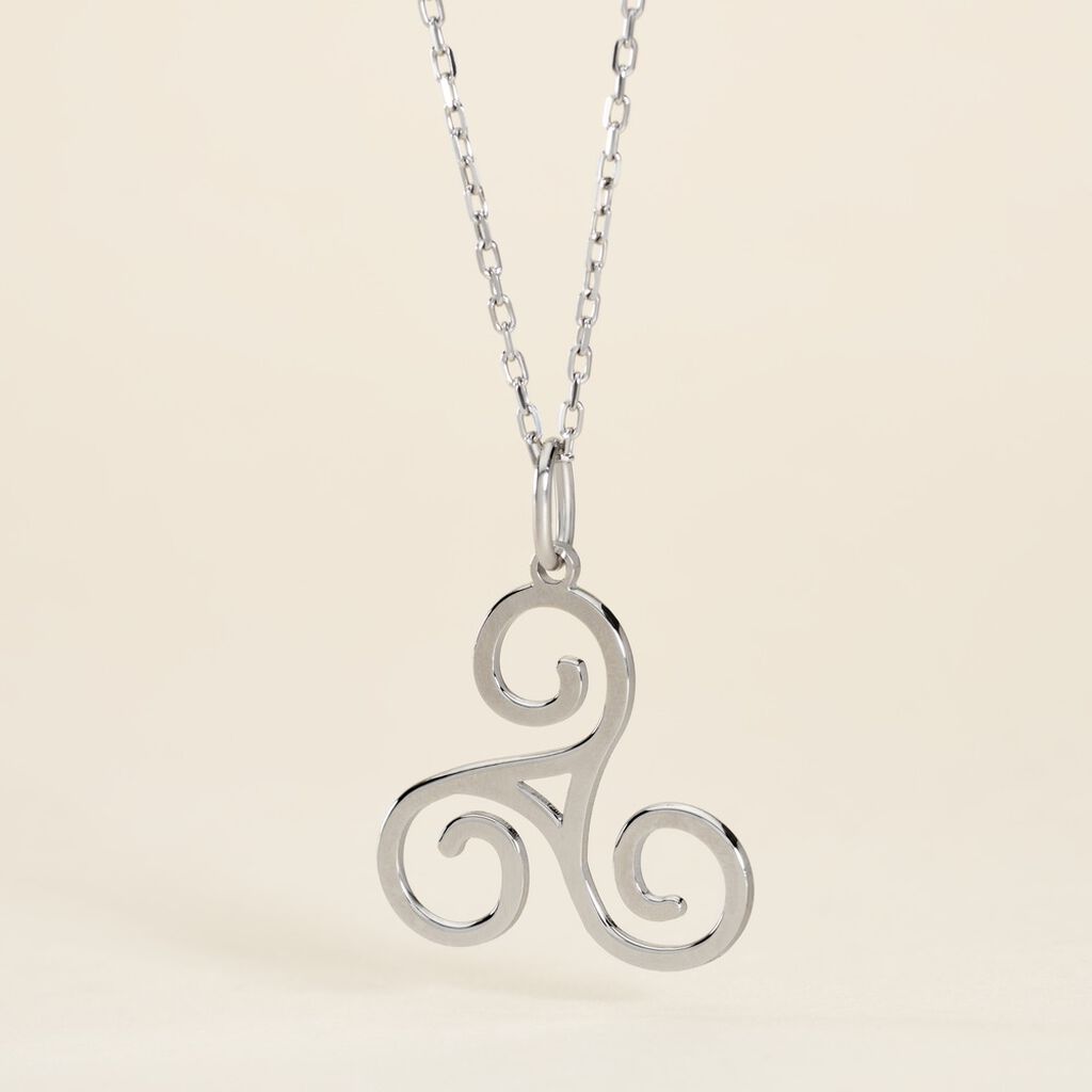 Pendentif Helge Argent Blanc