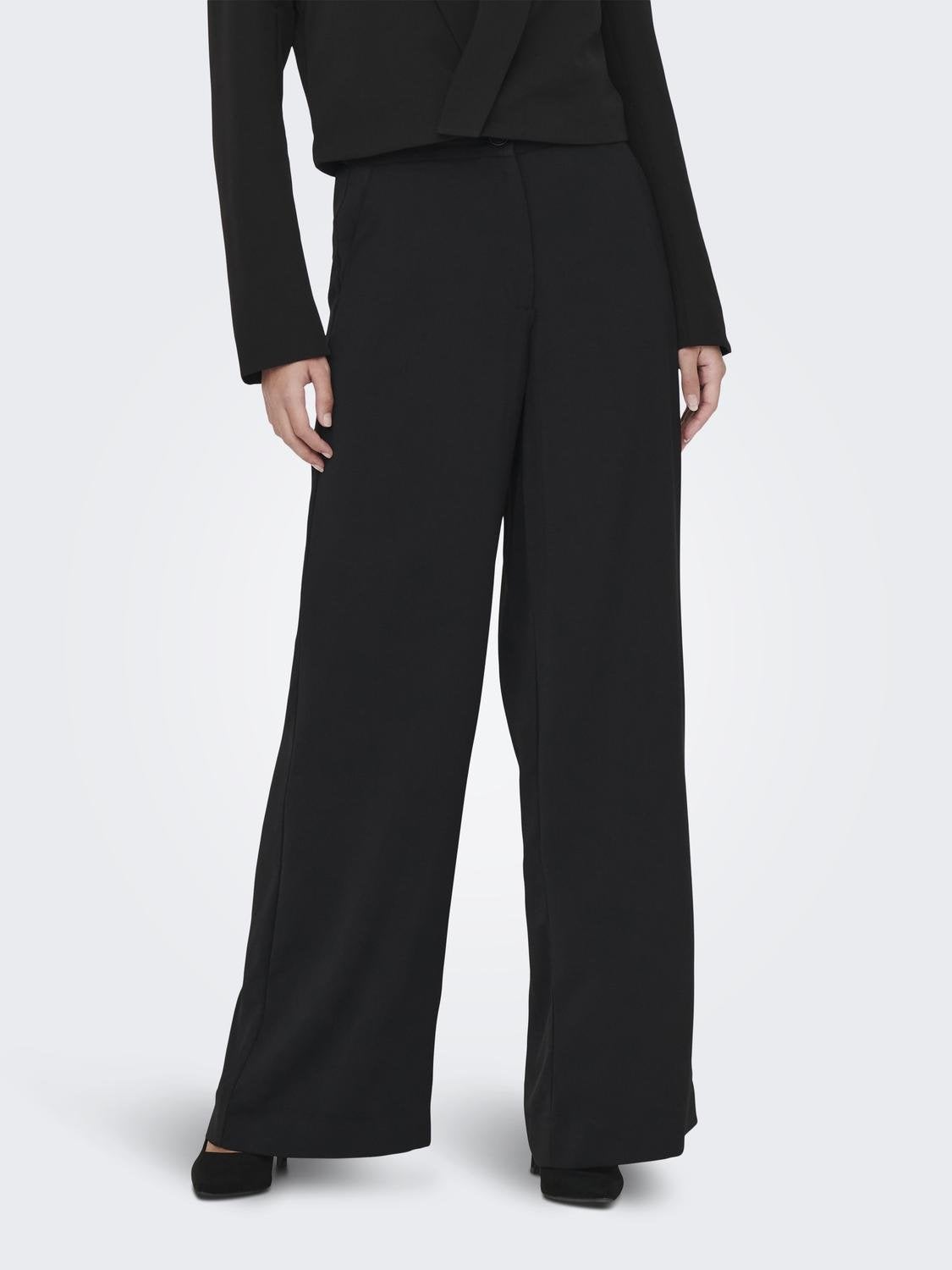 JDYVINCENT Hohe Taille Normal geschnitten Chino Hose Black