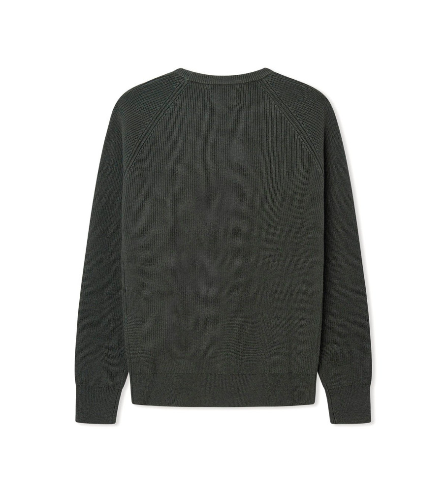 Camisa canelada verde Hackett