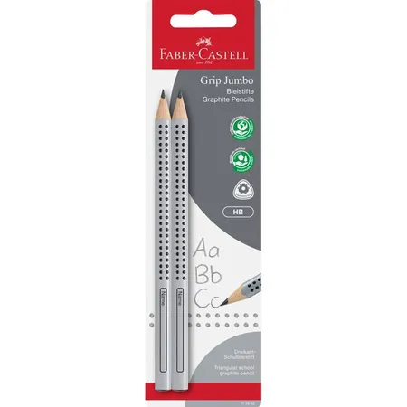 Faber-Castell Bleistift Jumbo Grip HB, 2er Set