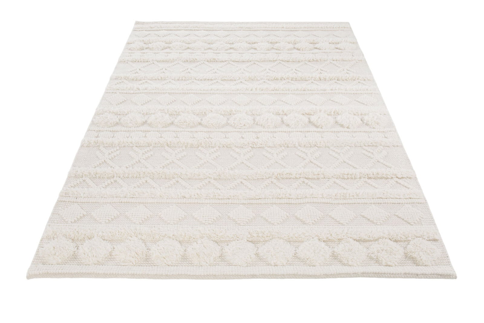 Teppich Kelim Stockholm 70 x 140 cm Creme