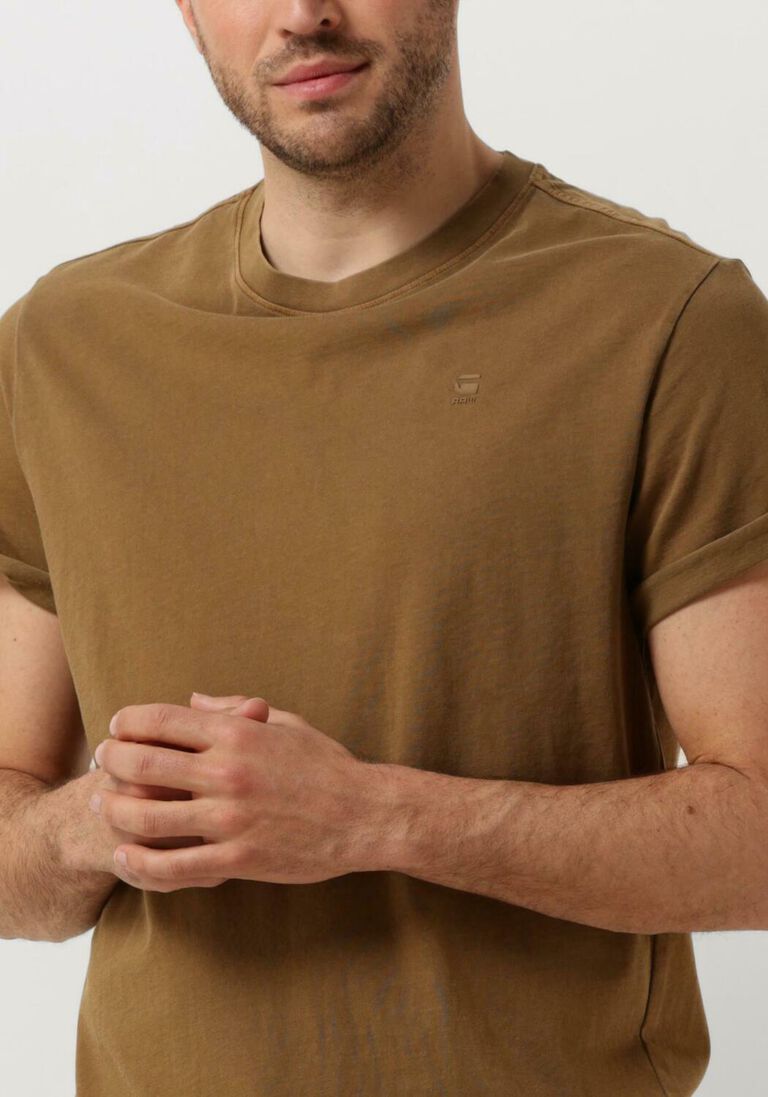 G-STAR RAW camel g-star raw t-shirt lash r t s/s