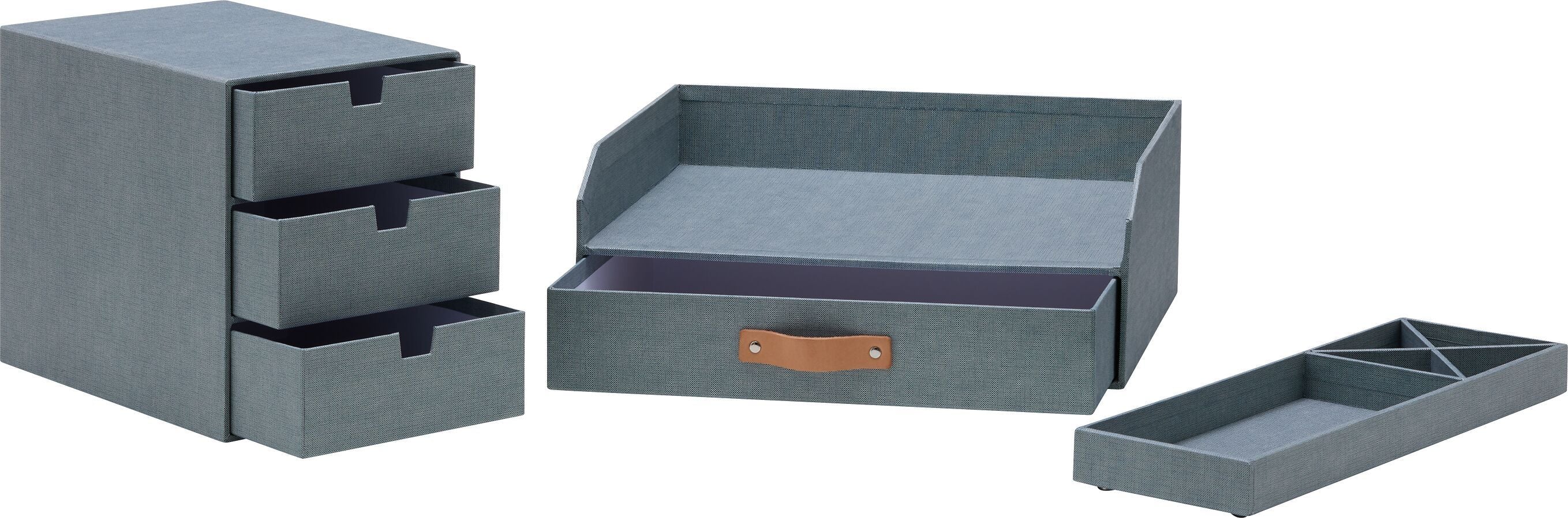 RE-STORE Schubladenbox - Blau / B: 16.0 cm x T: 25.0 cm x H: 20.5 cm