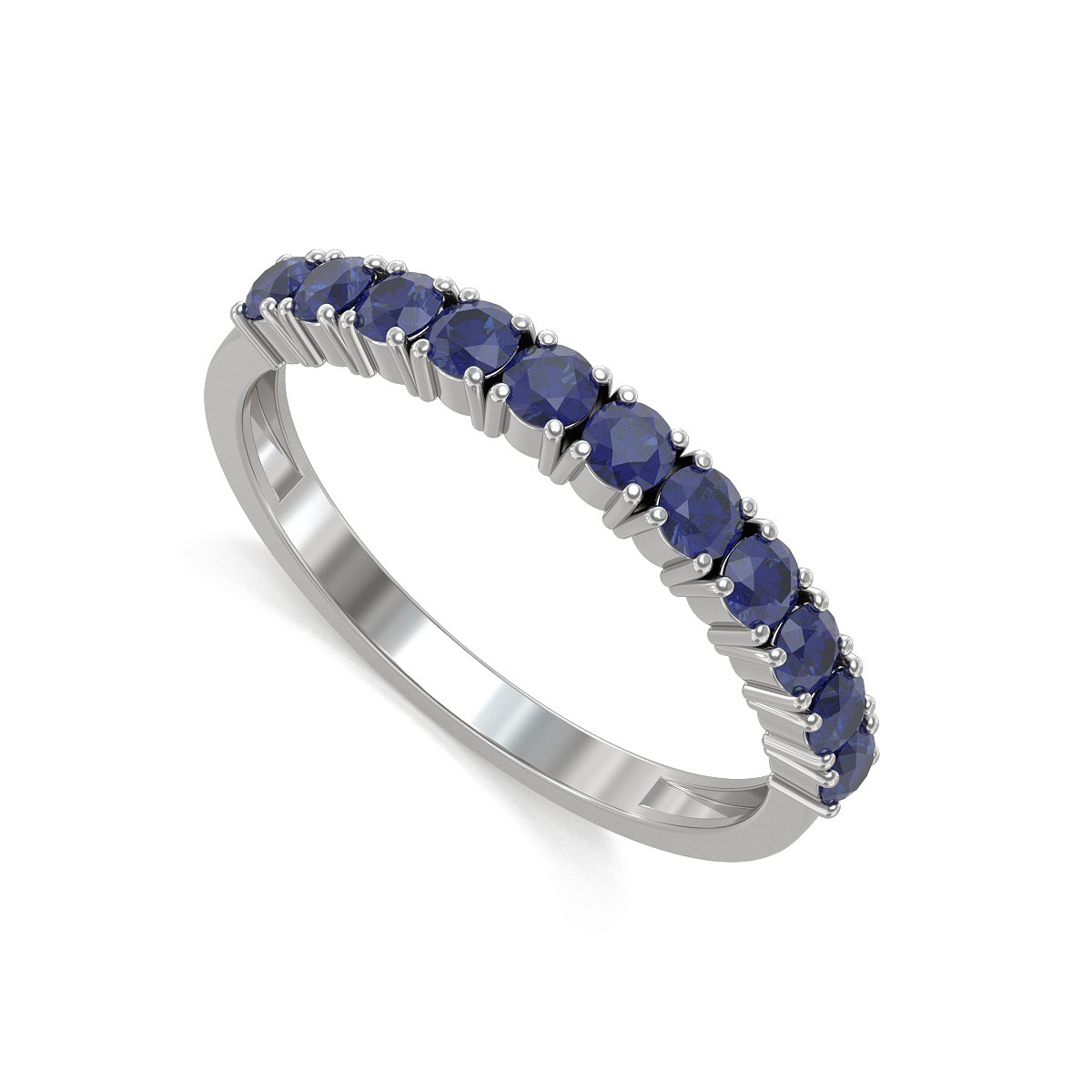 Bague ADEN Or 585 Blanc Saphir 1.64grs