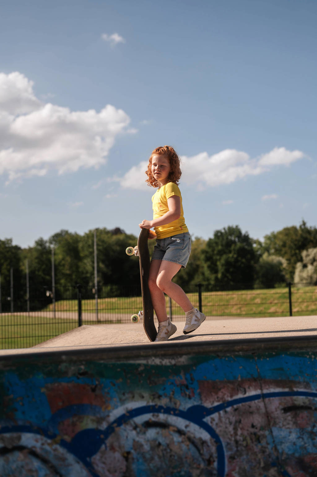TYGO & vito T-shirt Jayla met tekst felgeel