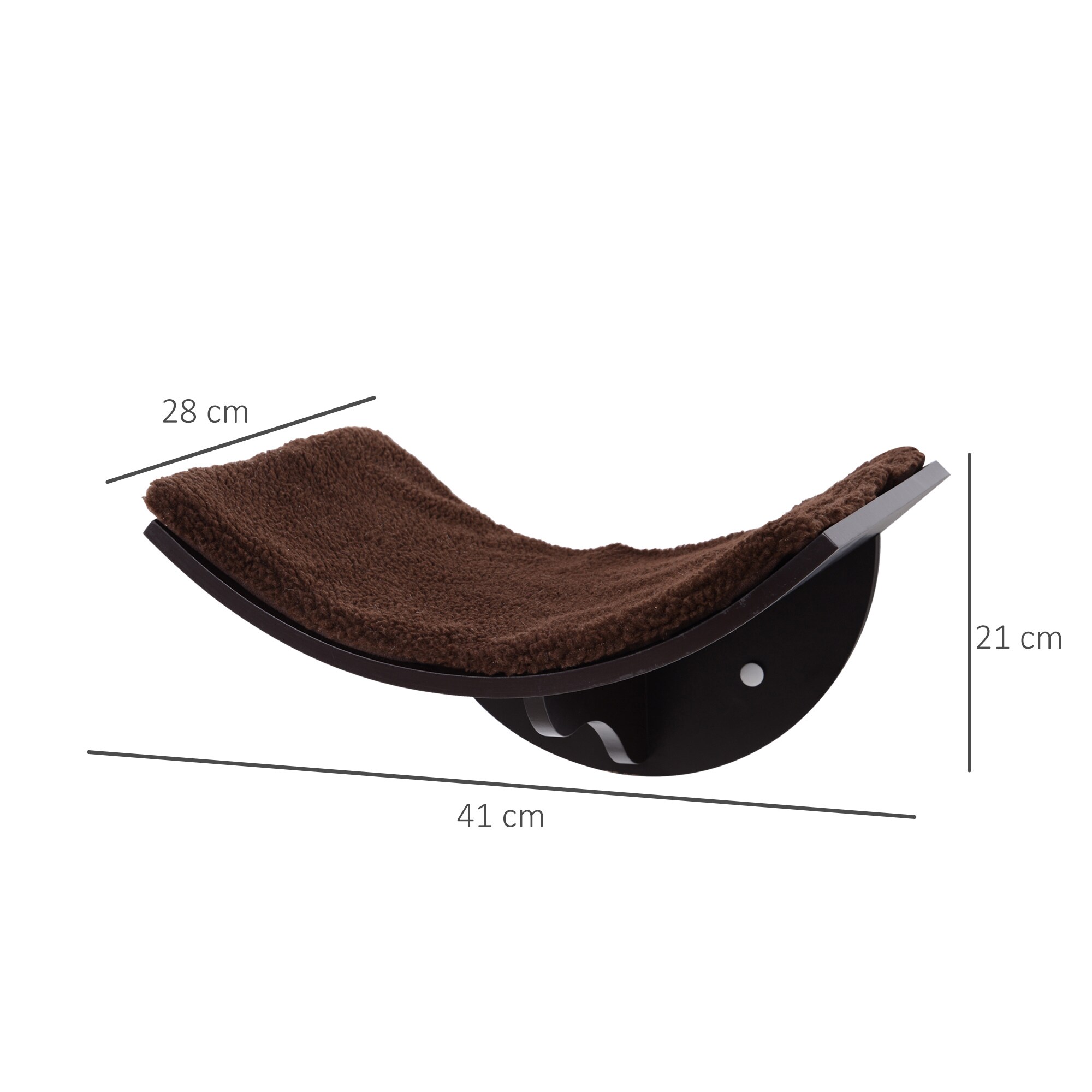PawHut Katzenbett für Wandmontage 41L x 28B x 21H cm
