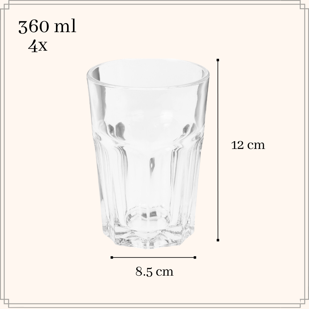 Orange85 36 cl set van 4 waterglazen