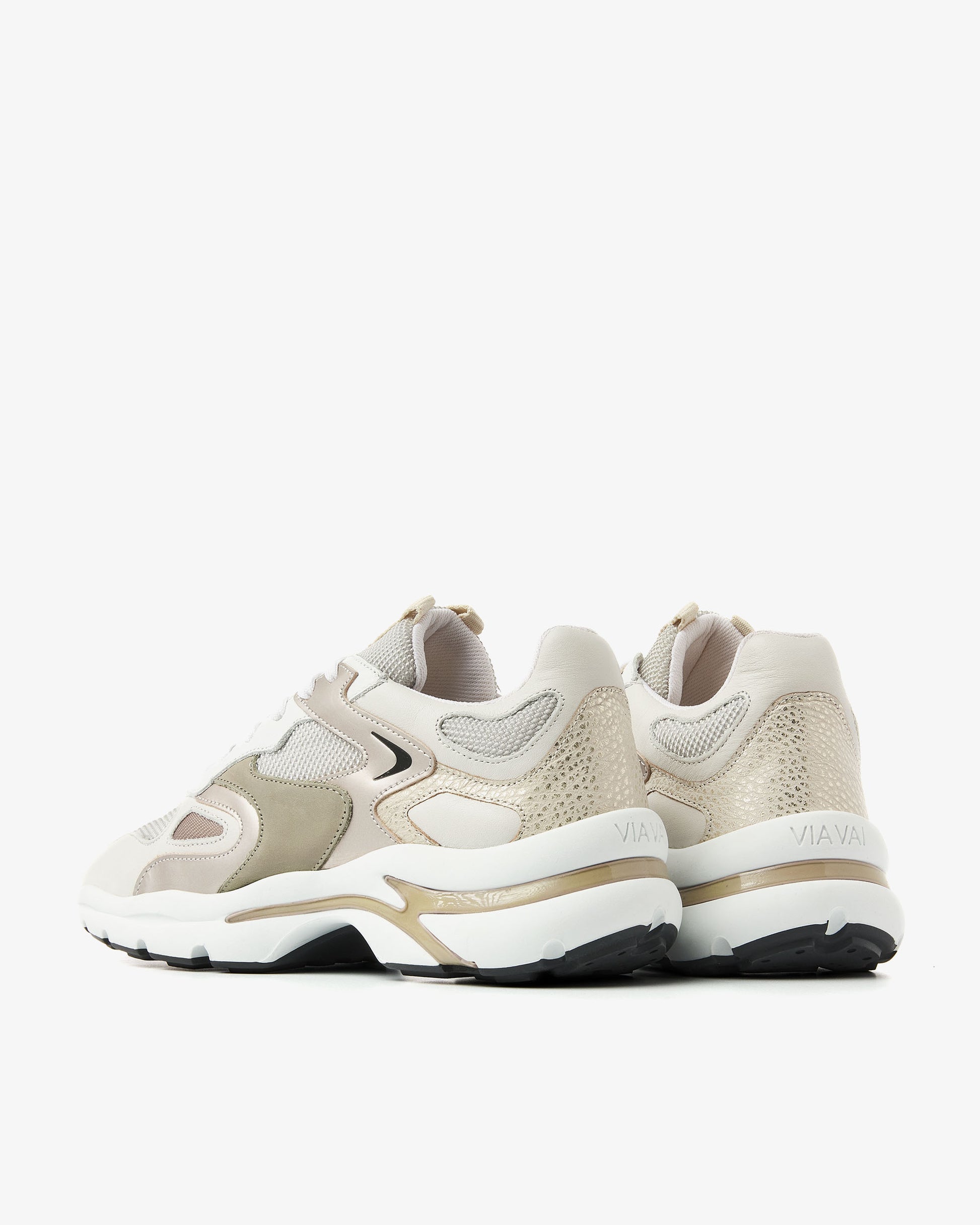VIA VAI beige dames sneakers Vesper Due