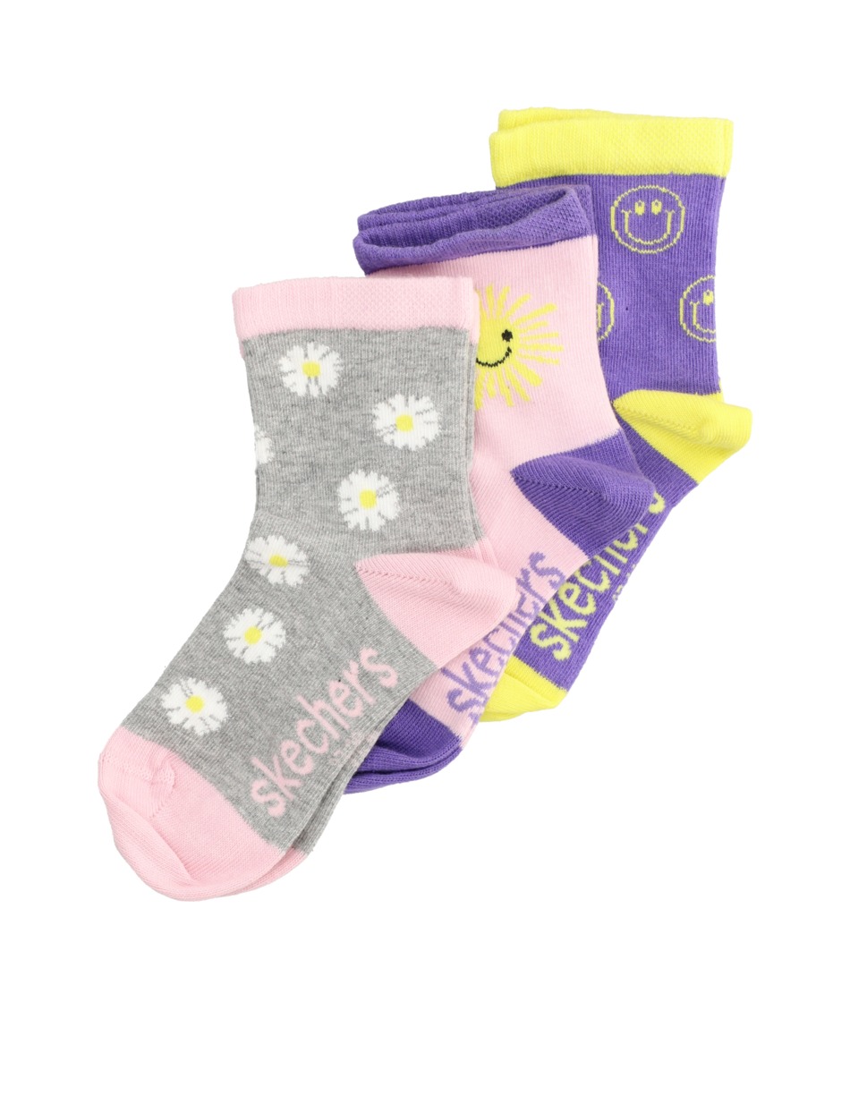 GIRLS CASUAL PATTERNED SOCK 3P