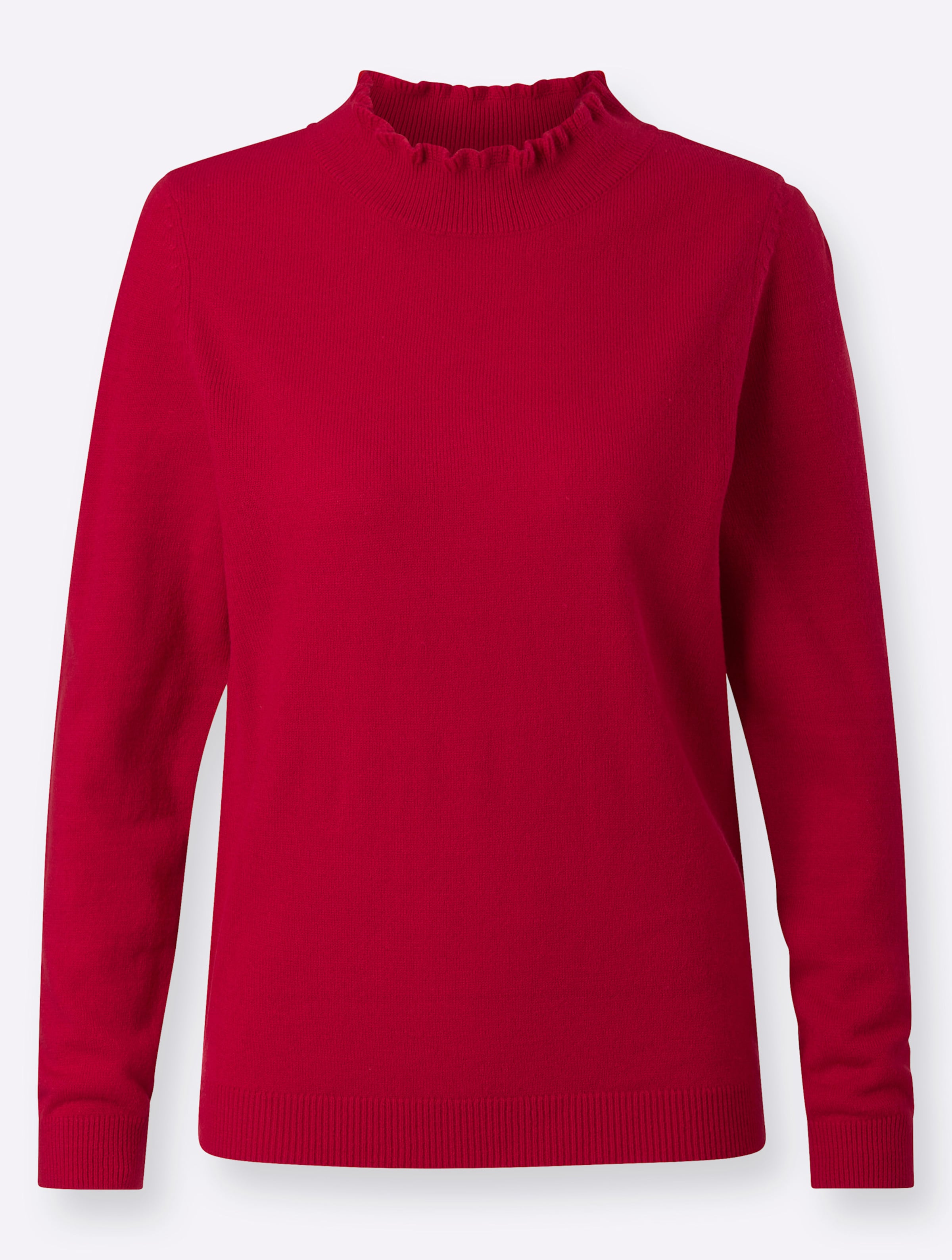 Stehkragenpullover in rot