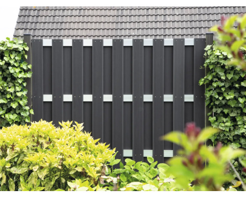 Hoofdelement GroJa DIY-Merano kit zonder palen, dwarsbalken, zilver, 180 x 180 cm, antraciet