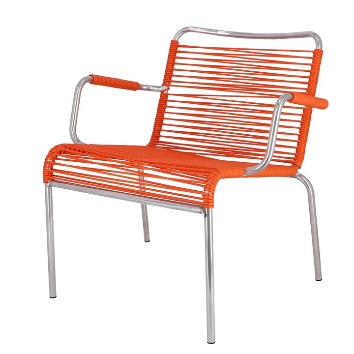 Fiam - Mya Spaghetti Loungesessel, Aluminium / orange
