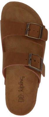 Kipling Sunset 1 nubuck sandalen cognac Bruin Effen 23