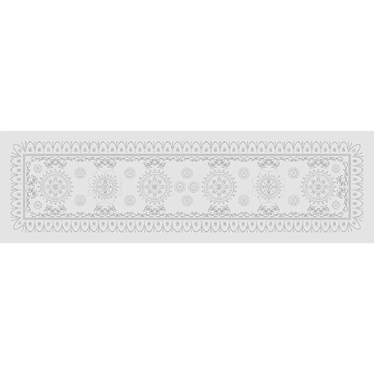 Chemin de table antitache déperlant pur coton blanc 54X230 Garnier Thi