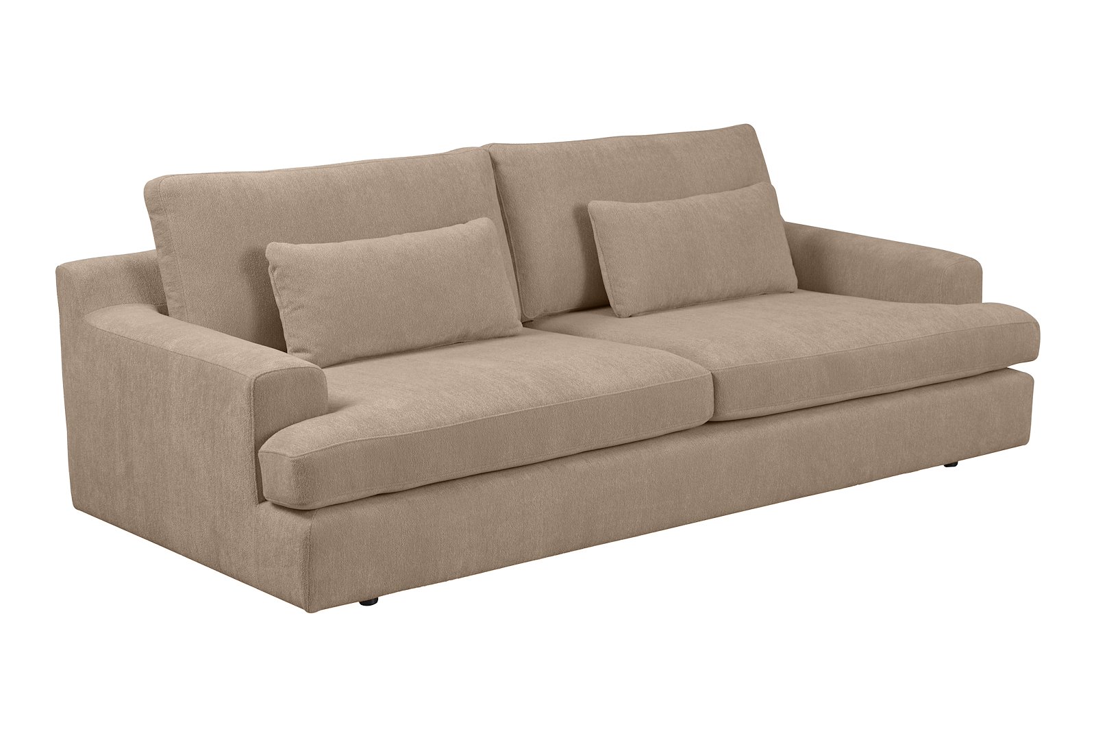 Roma 3-seter XL Tekstil Raven 30 Beige med sorte ben