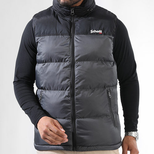 Doudoune Capuche Sans Manches Utahv Gris Anthracite
