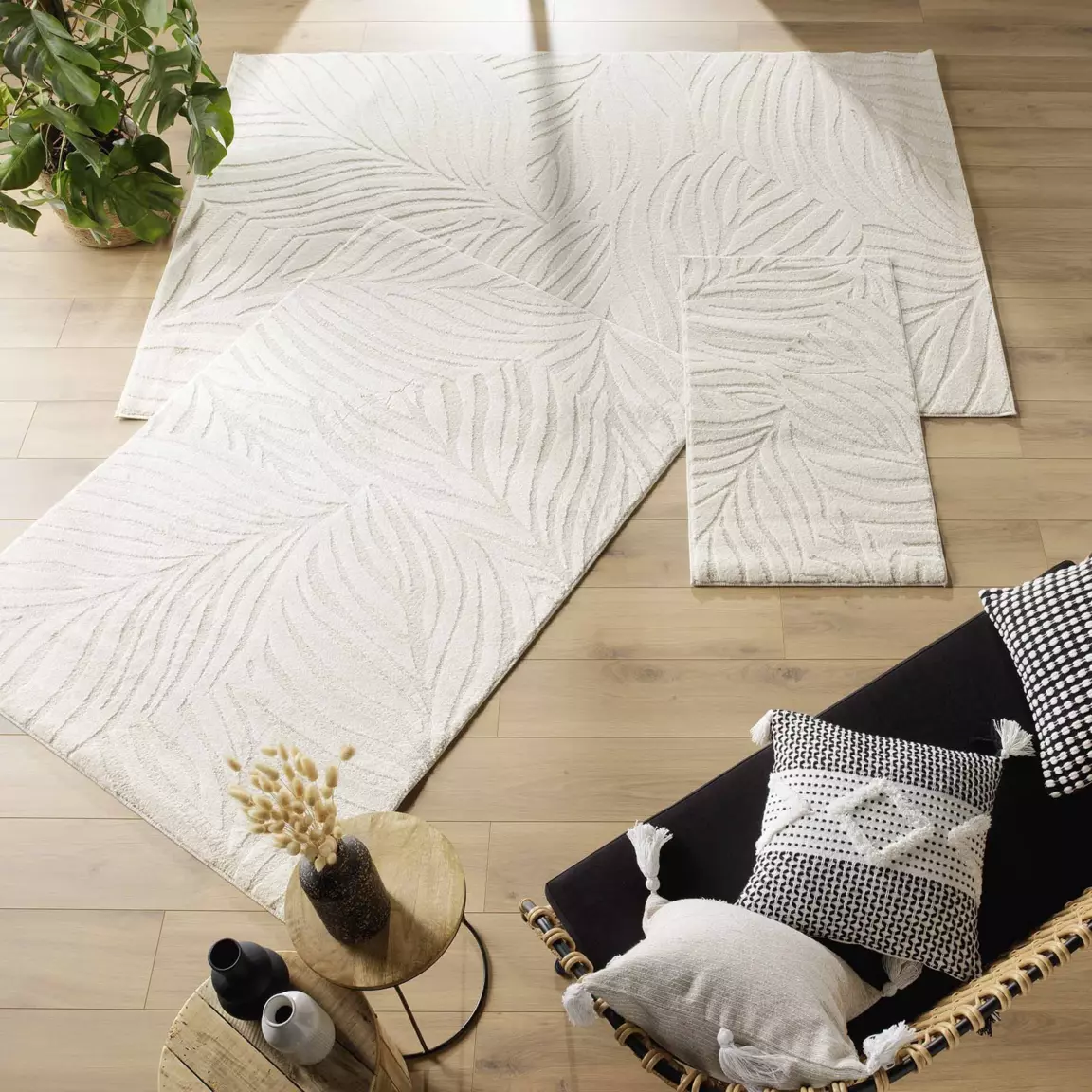 Tapis de salon (120 x 170 cm) Ankara Ecru