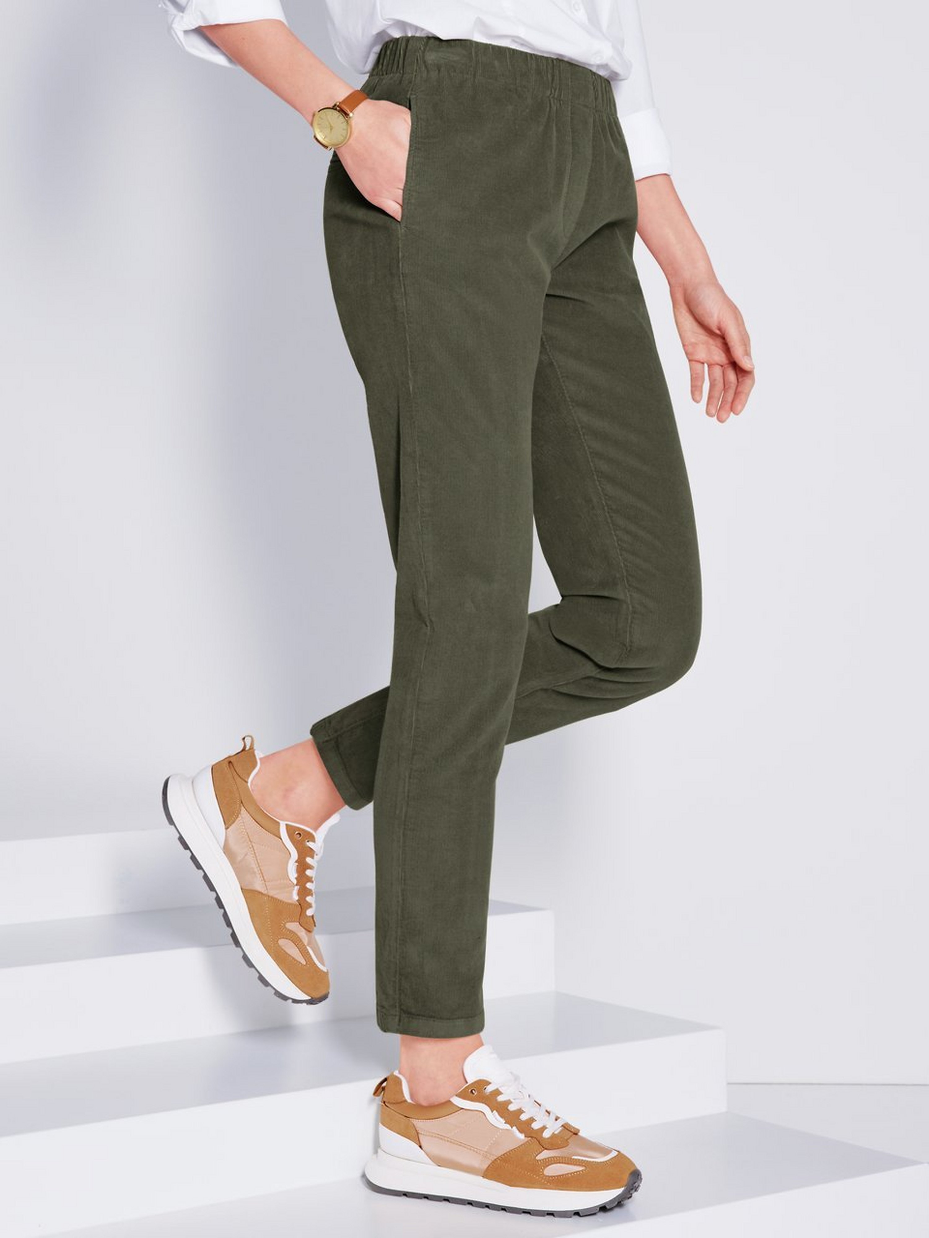 Feincord-Schlupf-Hose
