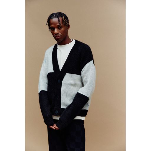 Solid Manning Cardigan, True Black, M