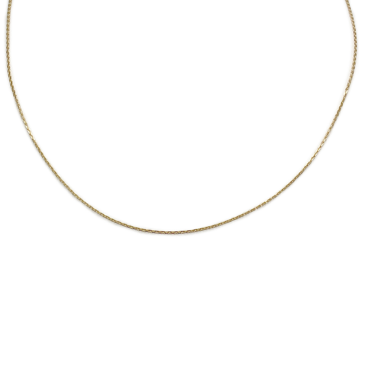 Chaine d'occasion or 750 jaune maillle forçat 40 cm