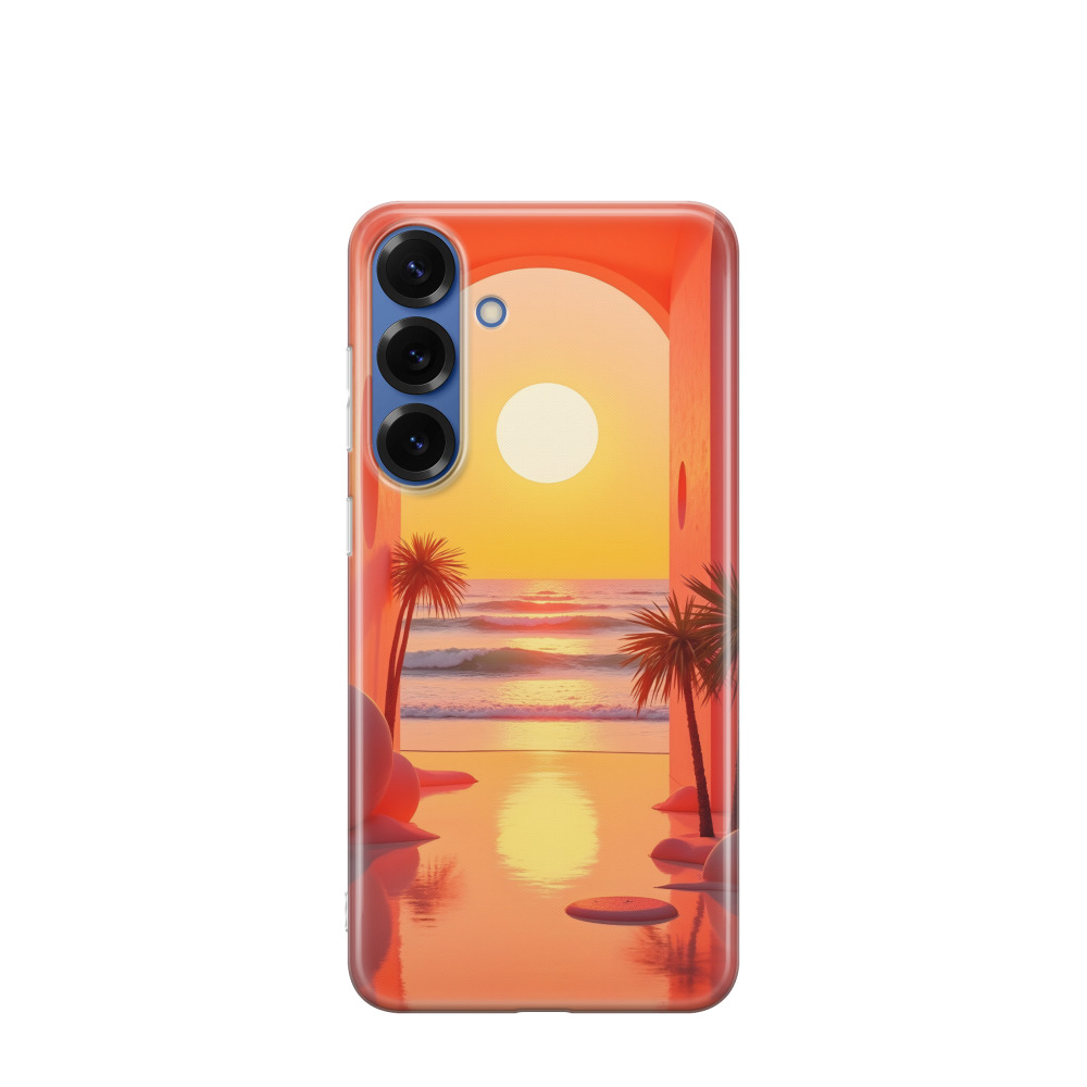 Samsung Galaxy S25 Plus Gummi Hülle Aquarell Sommer 3 - Rot
