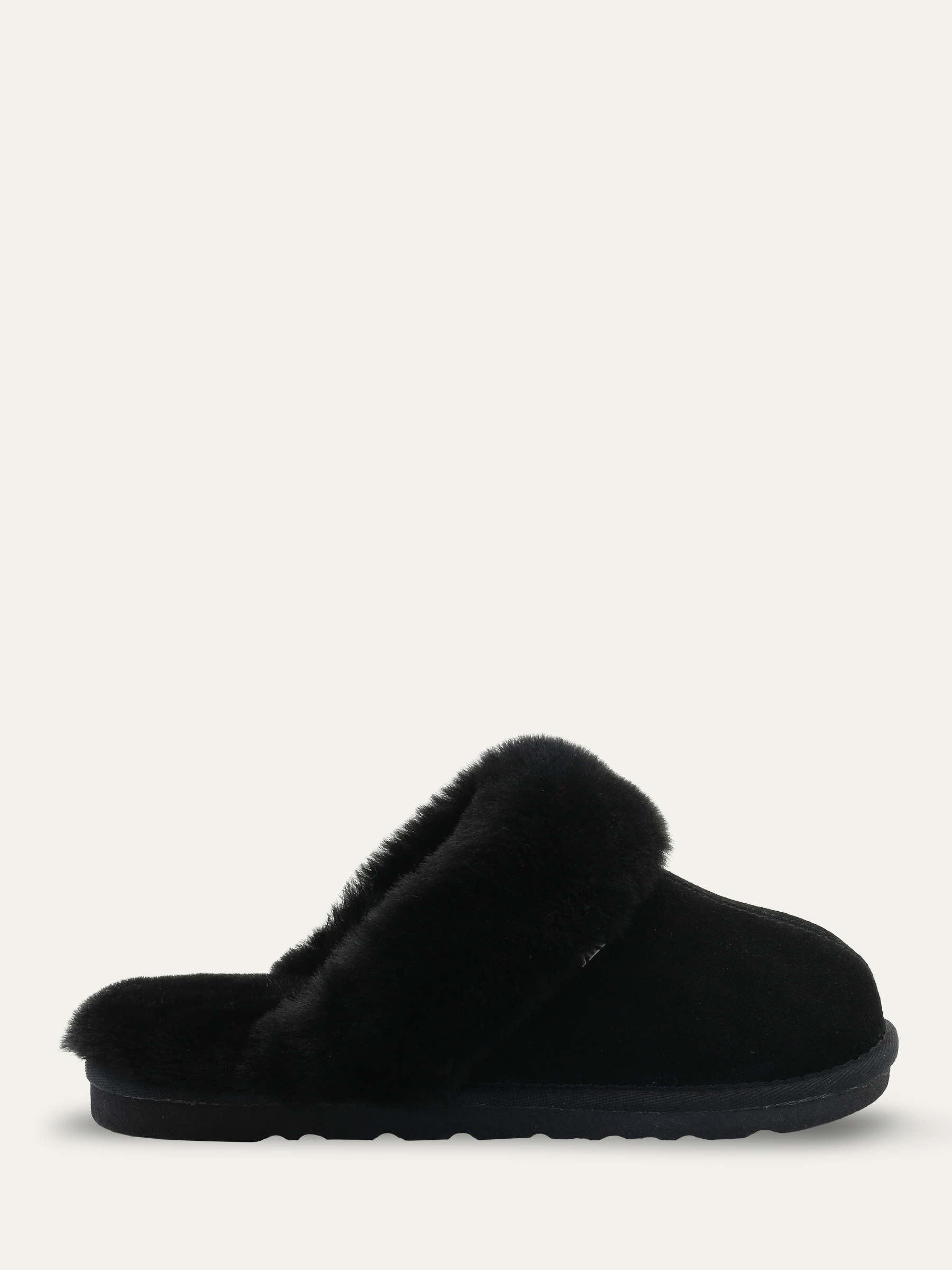 Sheepskin Slipper Black - Trapes Sko