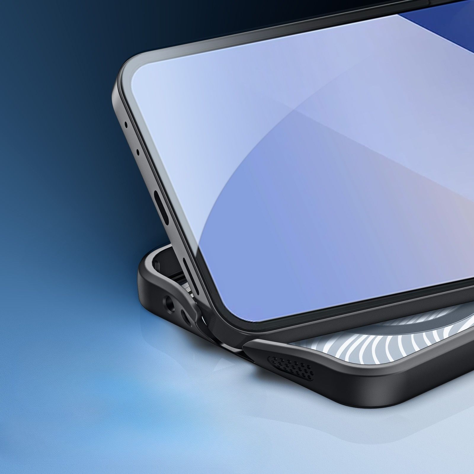Samsung Galaxy Z Flip7 Hybrid Hardcase Hülle TPU Bumper   Kunststoff Rückseite mit Kameraschutz - Schwarz / Transparent
