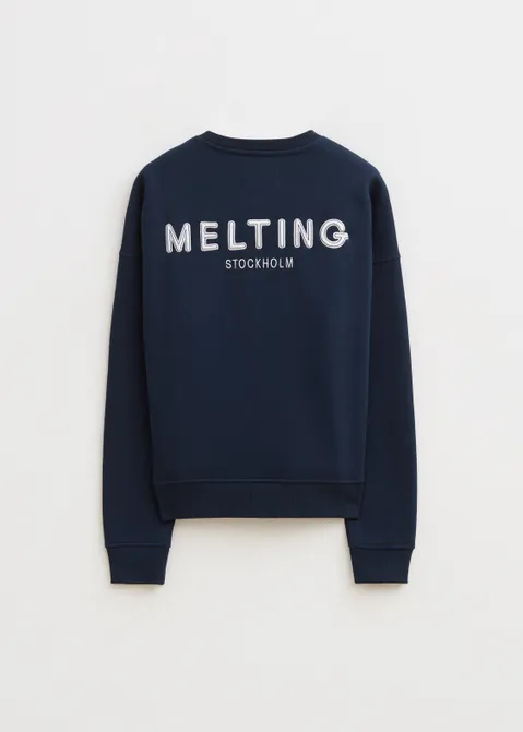 Sweater met merk print blauw (BLW.D)