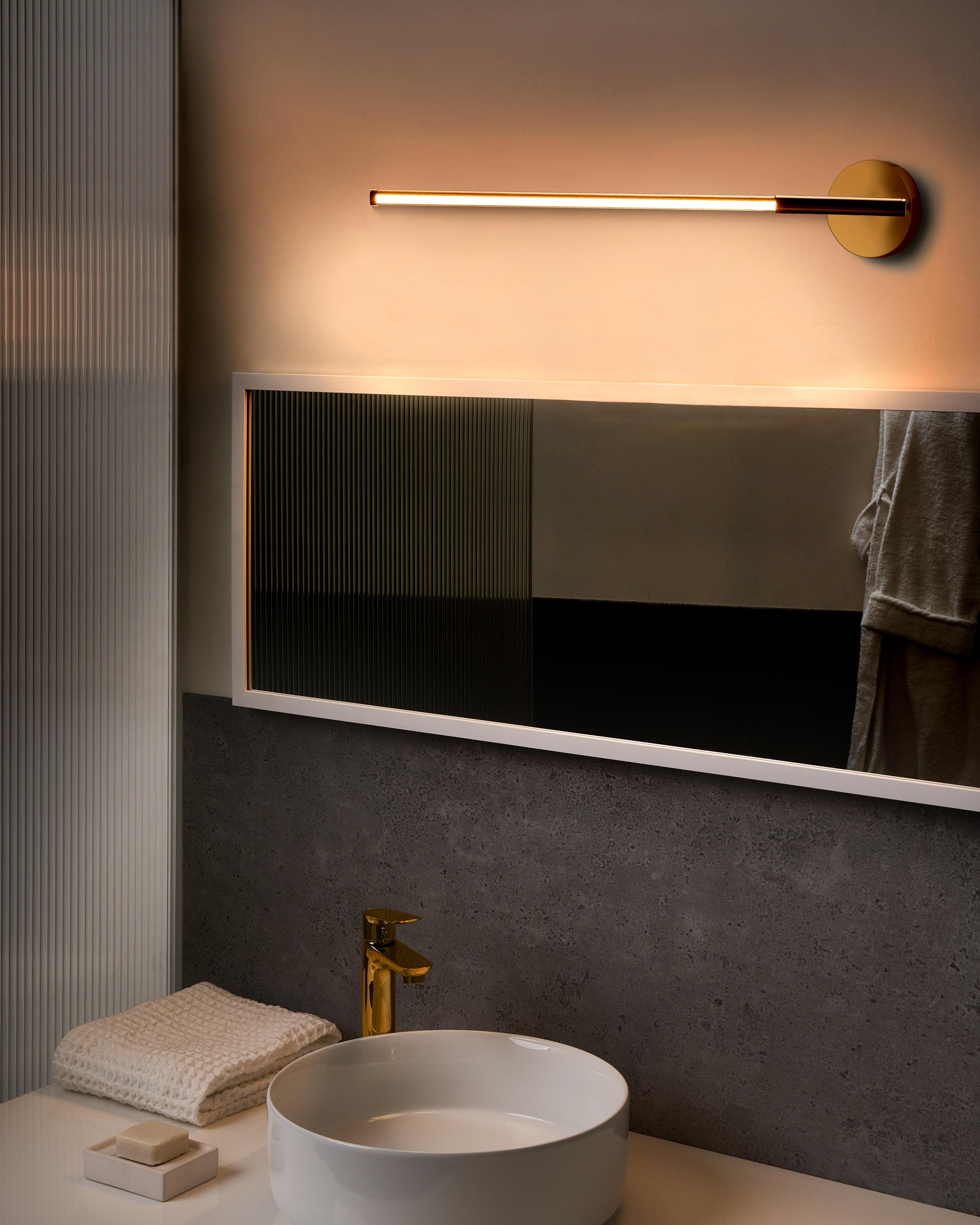 LED schilderij- en spiegelverlichting VOLOGNE Metaal Goud
