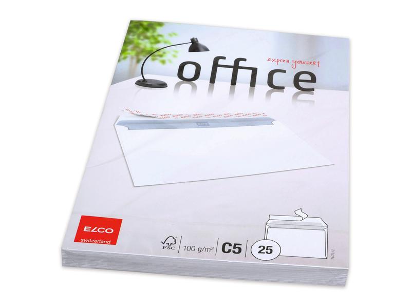 ELCO Couvert Office C5 ohne Fenster, 25 Stück Format C5, 25 Stück