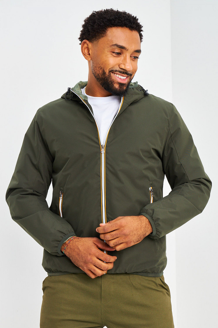 Blouson à capuche kaki