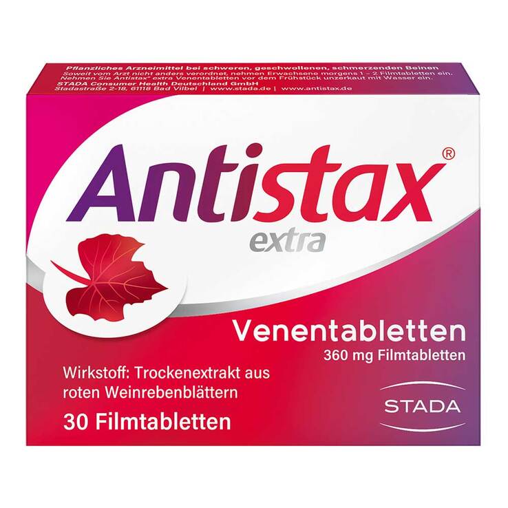 Antistax extra Venentabletten bei Krampfadern, 30 St