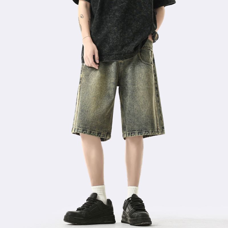 emeisa - Gewassen denim shorts met hoge taille