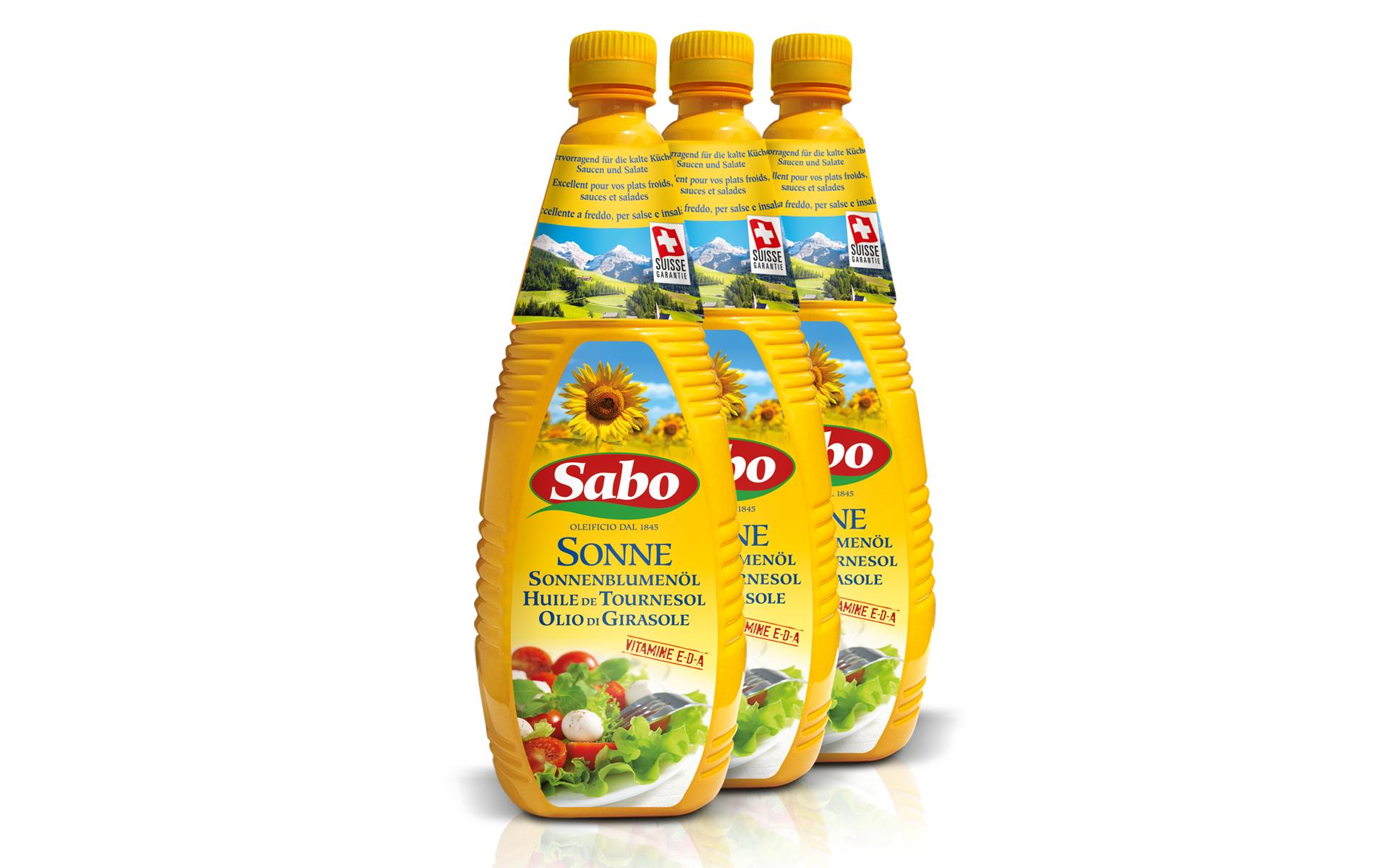 Sonnenblumenöl raffiniert Sonne 3 x 1 lSpeiseöl auf Basis von Sonnenblumenkernen