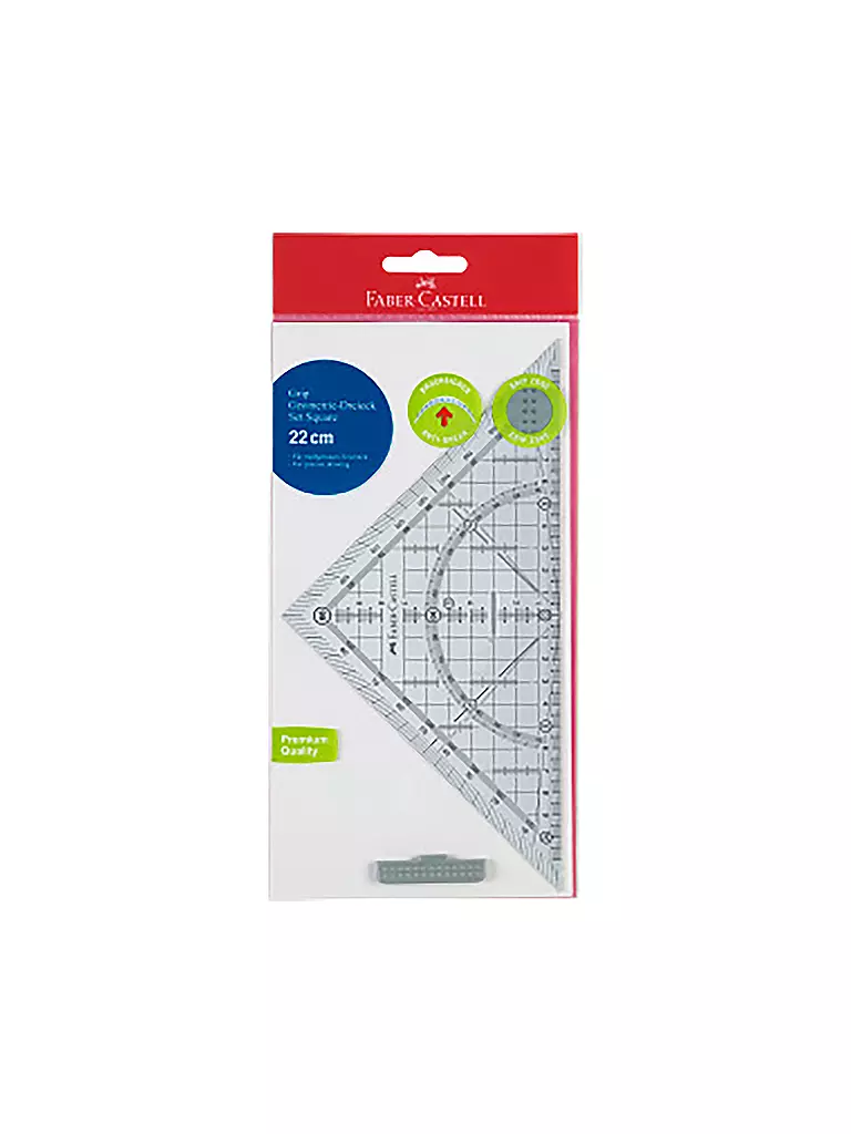FABER-CASTELL Grip Geometrie-Dreieck groß mit Griff keine Farbe