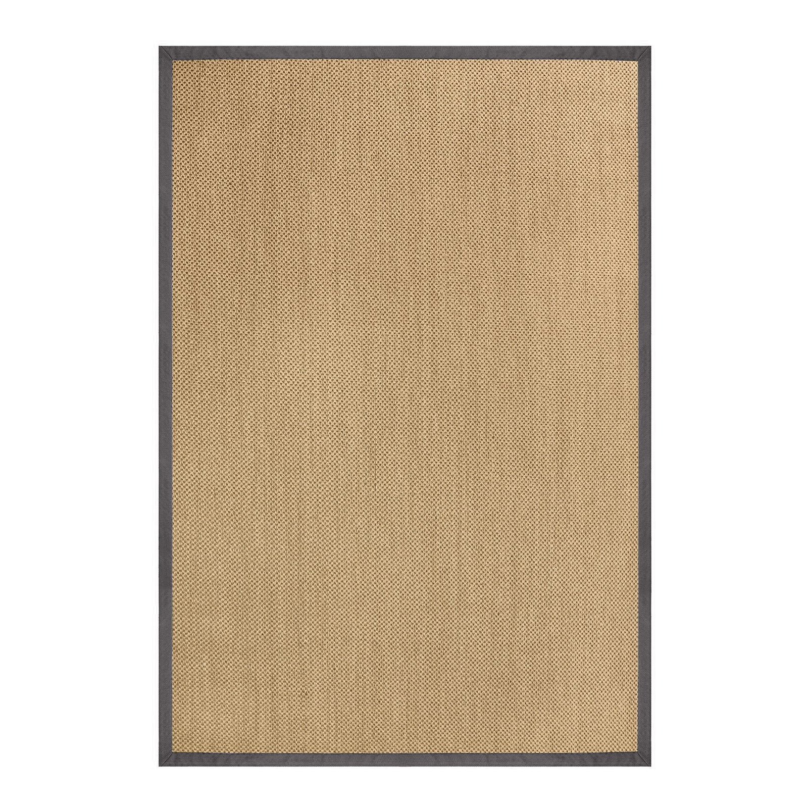 karathomeliving Sisal-Teppich Tiger-Eye | Mit Bordüre | Natur