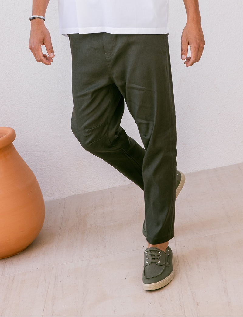HBT PANTALON HOMME CHRIS LOOSE LIN KAKI